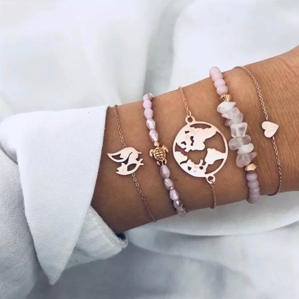 3/$30 ๐ Round Stone Tassel Bracelet set - Picture 1 of 1